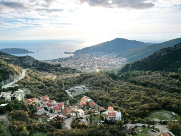 Građevinski plac sa pogledom na more, Markovići, Budva — fotografija 2