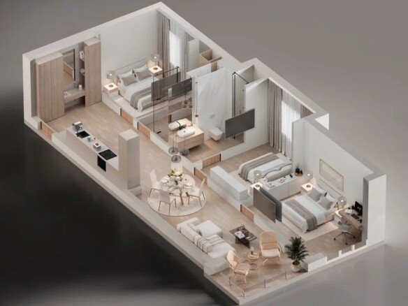 Trosoban stan 84 m² – Bečići, Budva — fotografija 8