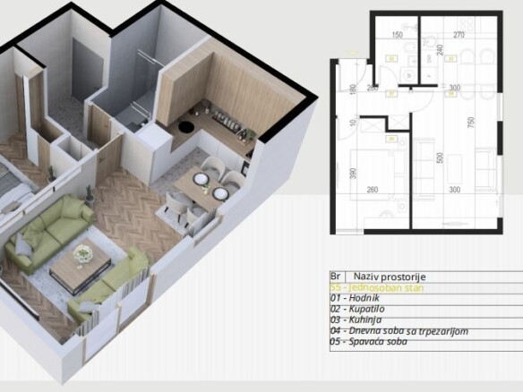 Dvosoban stan 62 m² – Podkošljun, Budva — fotografija 20