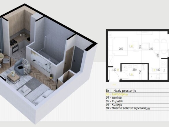 Dvosoban stan 62 m² – Podkošljun, Budva — fotografija 21