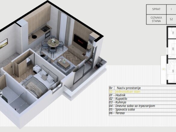 Garsonjera 44 m² – Podkošljun, Budva — fotografija 20