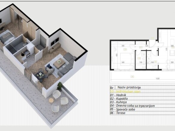 Garsonjera 44 m² – Podkošljun, Budva — fotografija 15