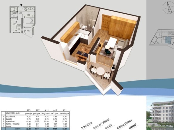 Jednosoban stan 49 m² – Bečići, Budva — fotografija 14