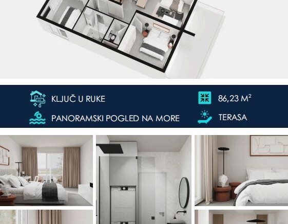 Dvosoban stan 86 m² – Tivat — fotografija 15