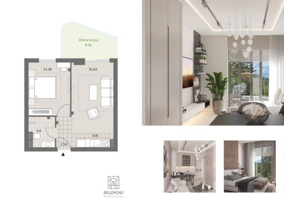 Jednosoban stan 74 m² – Bečići, Budva — fotografija 8