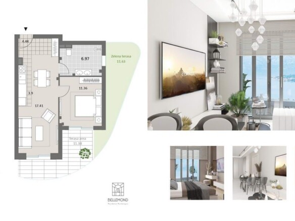 Jednosoban stan 74 m² – Bečići, Budva — fotografija 15