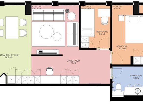 Dvosoban stan 84 m² – Bečići, Budva — fotografija 7