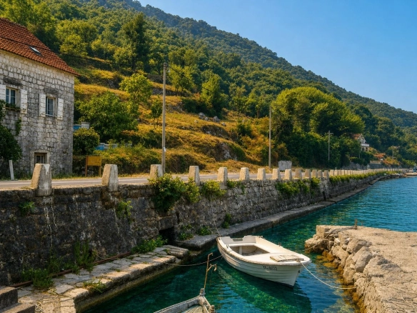 Kamena kuća na prvoj liniji do mora, Kostanjica, Kotor — fotografija 3