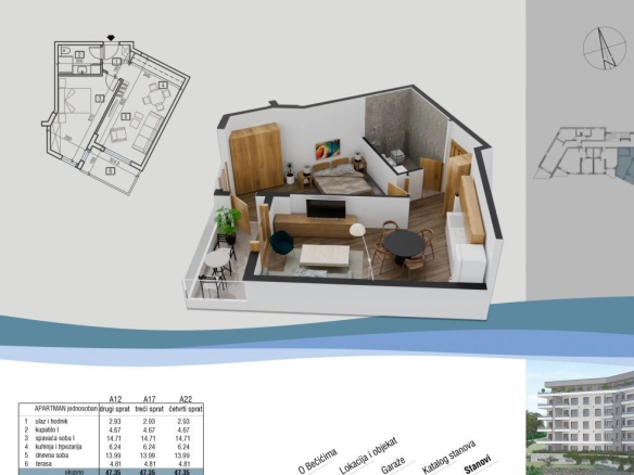 Jednosoban stan 49 m² – Bečići, Budva — fotografija 19