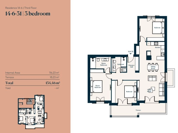 Trosoban stan 134 m² – Tivat — fotografija 3