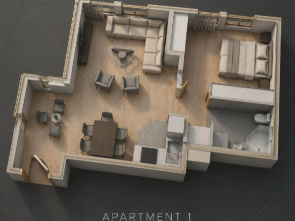 Jednosoban stan 46 m² – Bečići, Budva — fotografija 2