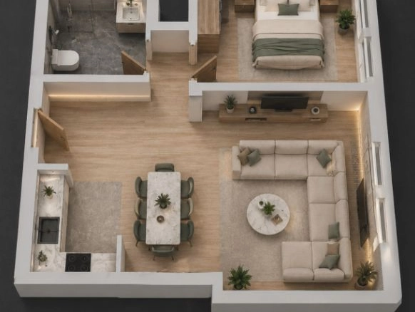 Jednosoban stan 46 m² – Bečići, Budva — fotografija 2