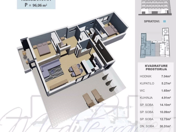 Jednosoban stan 65 m² – Ulcinj — fotografija 10