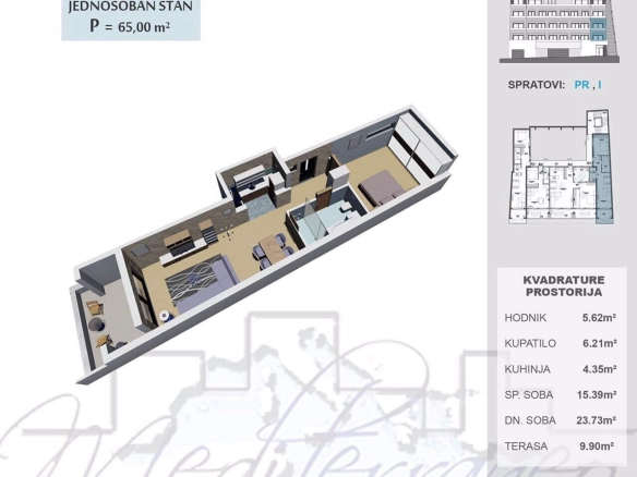Jednosoban stan 65 m² – Ulcinj — fotografija 12