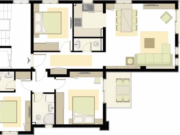 Trosoban stan 86 m² – Bečići, Budva — fotografija 14