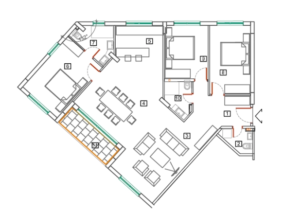 Jednosoban stan 66 m² – Bečići, Budva — fotografija 6