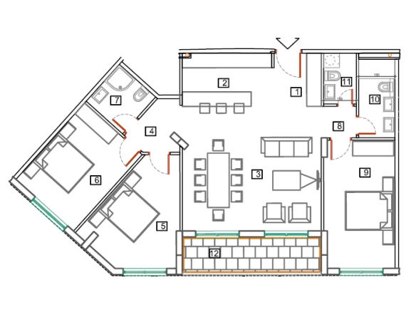 Jednosoban stan 66 m² – Bečići, Budva — fotografija 7