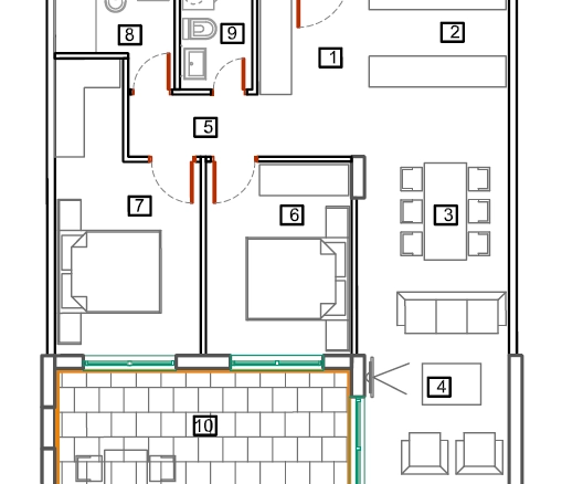 Jednosoban stan 66 m² – Bečići, Budva — fotografija 8
