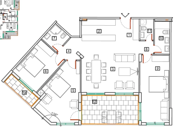 Jednosoban stan 66 m² – Bečići, Budva — fotografija 12