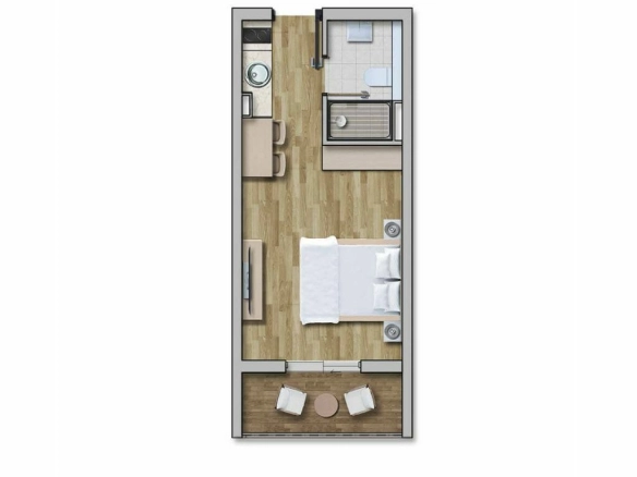 Garsonjera 26 m² – Kavač, Kotor — fotografija 14