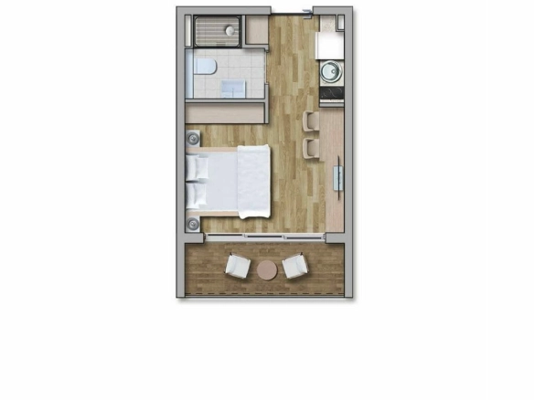 Garsonjera 26 m² – Kavač, Kotor — fotografija 15