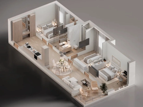 Jednosoban stan 52 m² – Bečići, Budva — fotografija 2