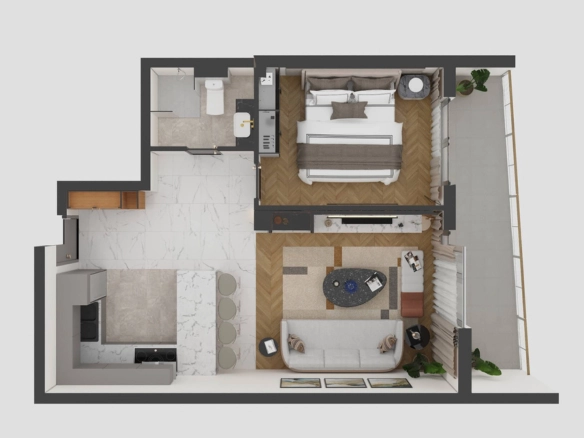 Jednosoban stan 40 m² – Bečići, Budva — fotografija 8