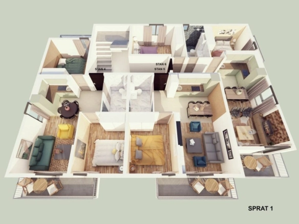 Jednosoban stan 41 m² – Orahovac, Kotor — fotografija 13