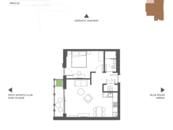 Jednosoban stan 55 m² – Tivat — fotografija 3